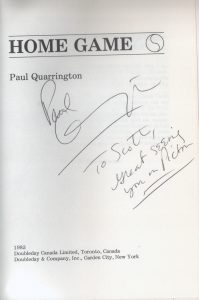 Paul Quarrington's autograph of Home Game