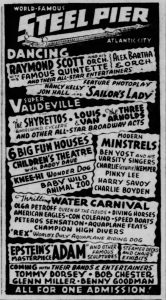 Steel Pier Ad for July 14, 1940