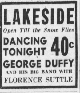 Ad for Florence Suttle at the Lakeside