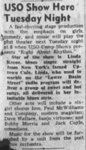 Linda Keene review of USO in Victoria, Texas
