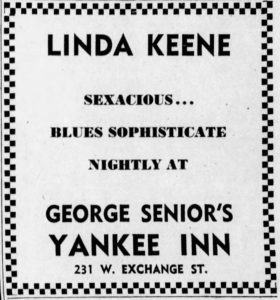 Linda Keene at the Yankee Inn