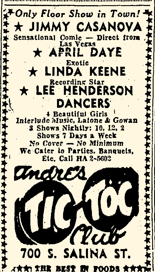Linda Keene returns to the Tic-Toc Club in Syracuse
