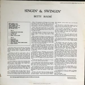  Betty Roché ‎– Singin' & Swingin' rear cover