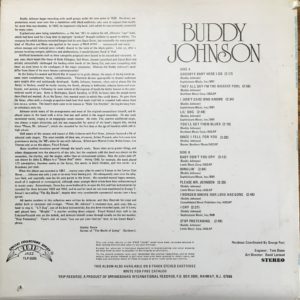 "Buddy Johnson Wails" Rear Cover