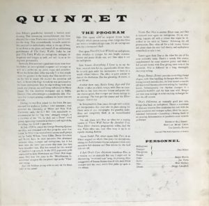 The Don Elliott Quintet Rear Cover