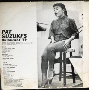  Pat Suzuki ‎– Broadway '59 Rear Cover