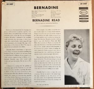 Bernadine Read rear cover