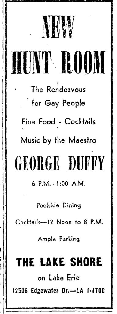 George Duffy in Cleveland 1962
