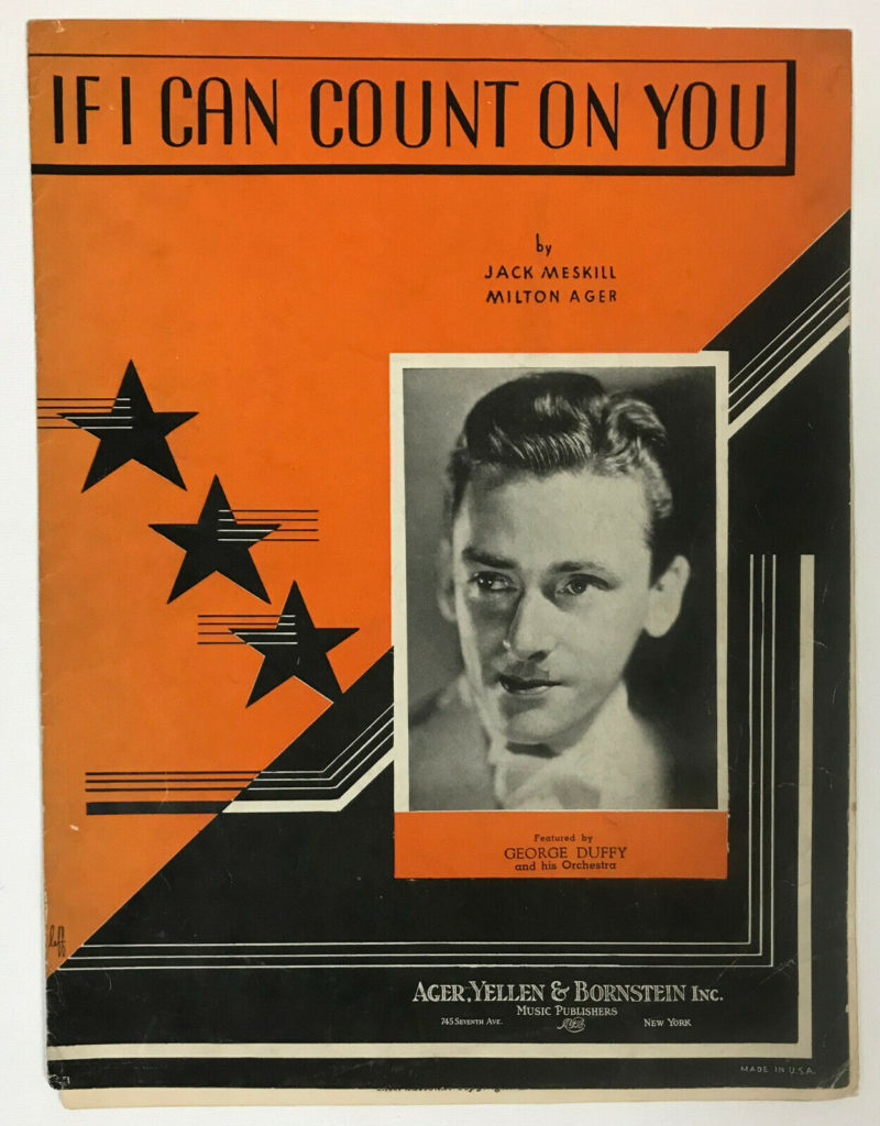 If I Can Count On You (sheet music)