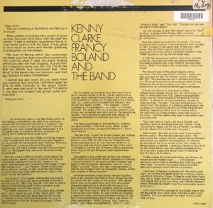 The Kenny Clarke-Francy Boland Big Band Rear