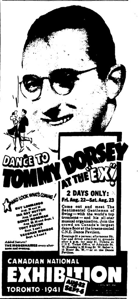 Tommy Dorsey at the CNE in August of 1941