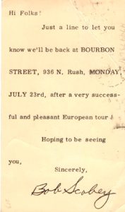 Bourbon Street Postcard fback