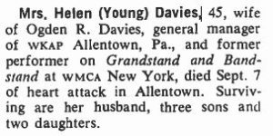 Helen Young Obituary