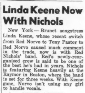 Linda Keene with Red Nichols