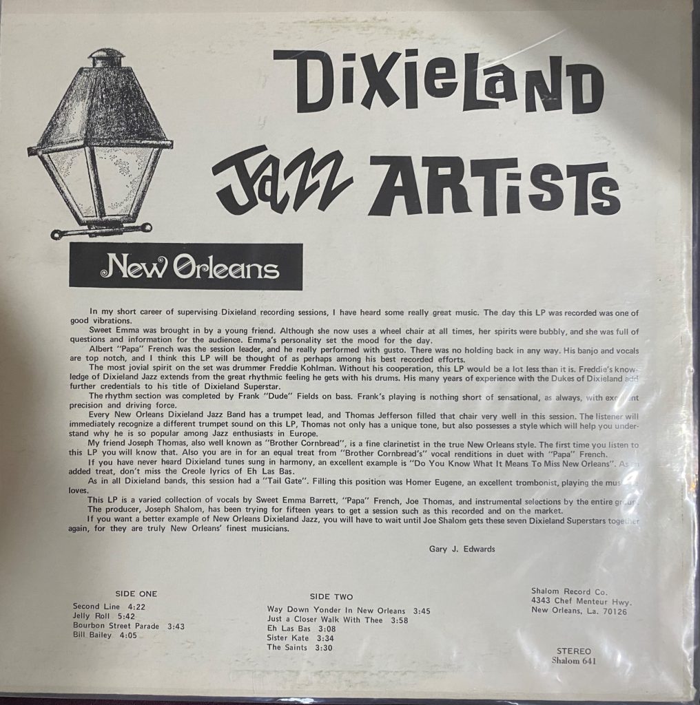 Dixieland Jazz Artists Rear