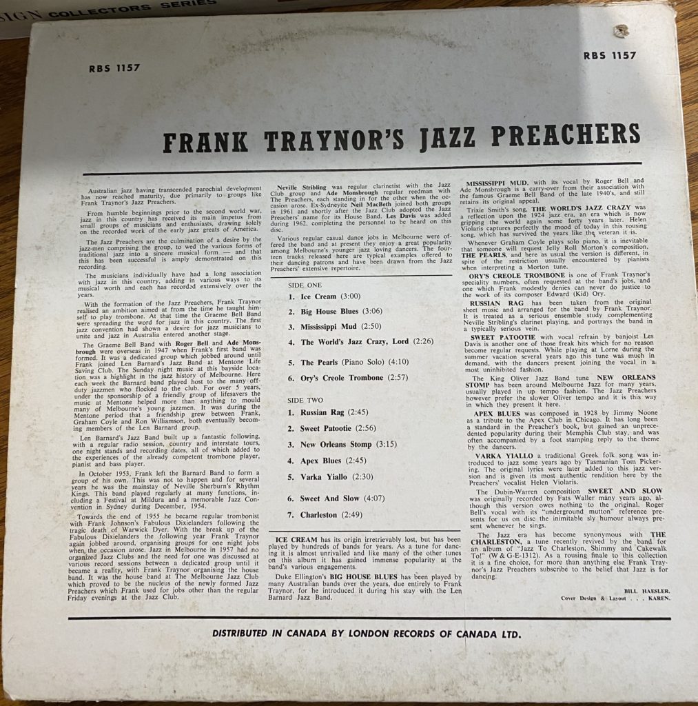 Frank Traynor’s Jazz Preachers