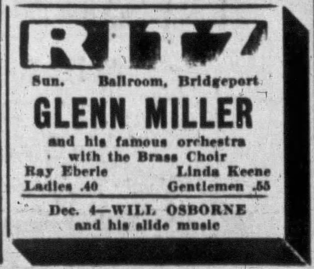 Glenn Miller at the Ritz ad