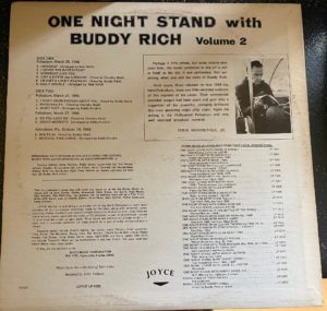 One Night Stand With Buddy Rich Volume 2