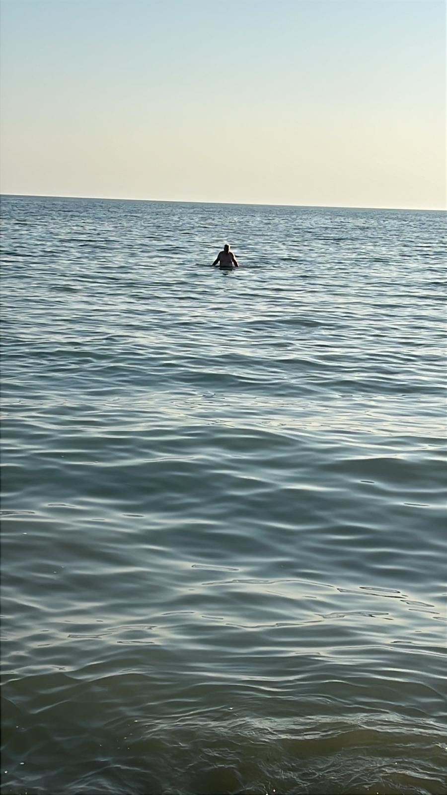 Scott swimming at Wellington Beach October 4, 2025