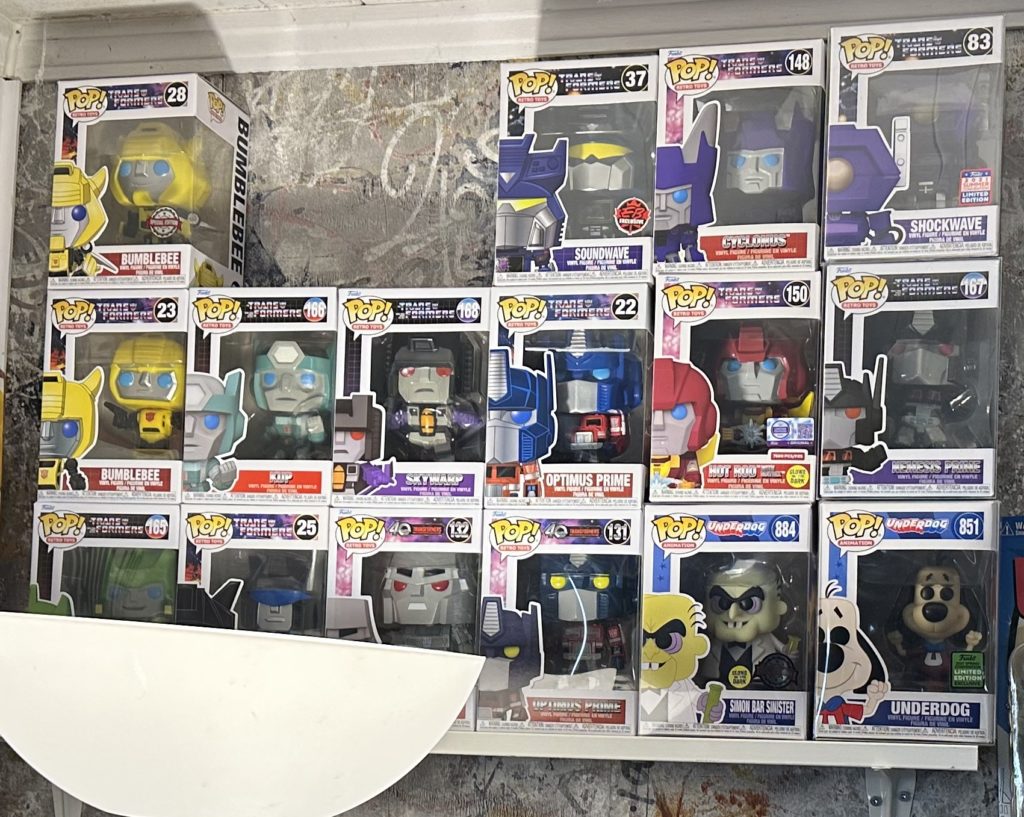 Transformer Funko Shelf Before TFCON